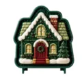 Vintage Kerst Huisje Vorm