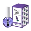 Lavendelduftendes Nagelhautöl in violetter Glasflasche mit weißer Kappe, 15 ml - Lavendelduft (56015) / Lila