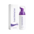 Purple mint-scented whitening foam in a 45 ml pump bottle with matching retail product box - Purple Whitening Foam (45ml) / 45ml Pack
