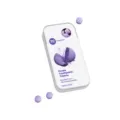 Purple peppermint toothpaste tablets in a metal tin, with loose tablets on a white background - Purple 90 Count (63g)