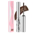 Máscara de pestañas marrón para curvar, en tubo metálico plateado con caja rosa y muestra marrón - 3.5g / Marrón