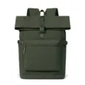 Zaino verde oliva con patta ripiegata, chiusura a fibbia, tasca frontale con zip e cinghie laterali - sotto i 20L / Verde militare