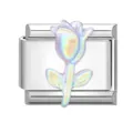 Irisierende Blume (6083897940628) / Silber