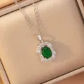 Collier Émeraude (TZ8301) / Argent