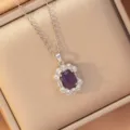 Collier Lilas Violet (TZ8301) / Argent