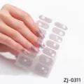 Gray Purple Glitter Star Hollow Style (ZJ-0311) / Nail Sticker With Nail File