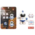 White and blue astronaut building toy set with two figures and interchangeable space parts - Style 578(578) / Blue