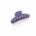 Pinza per capelli / Quadri Viola Blu Forma a Lingotto