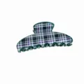 Pinza per capelli / Quadri Verde Viola Forma a Lingotto