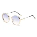 Gouden Frame Blauw Gele Lens