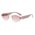 Monture Dorée Verres Rose Dégradé