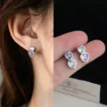 Purple White Heart Zirconia Style (2815)