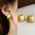 Brushed Square Stud Earrings (2710)