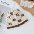 Einheitsgröße / Beige und Kaffeerand