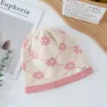Einheitsgröße / Beige und Rosa Rand