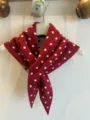 Τριγωνικό Μαντήλι Πουά / Κόκκινο