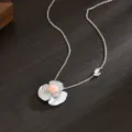 Fiore in Madreperla di Conchiglia Rosa (TDZ0639P) / Argento