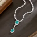 Collana Argento Verde Smeraldo