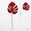 Style de Feuille de Monstera / 48cm / Bordeaux