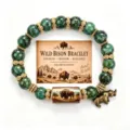 Bison Afrikanischer Türkis Armband