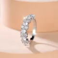 Size 6 / Platinum Color (White Zirconia)