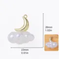 Blanco Transparente (25552) / Chapado en Oro 14K