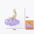Púrpura Transparente (25555) / Chapado en Oro 14K