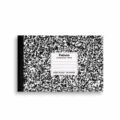 Side Flip Black Marble Sewn Style / 80 Pages/Pack