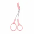 Ciseaux à Sourcils Roses avec Peigne