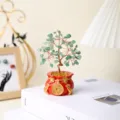 Árbol de Dinero de Aventurina Verde (Bolsa de la Fortuna)