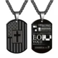 Square Pearl Chain Bible Verse Style (Black Version 1) / Square Pearl Chain / Black