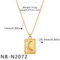 Mond Anhänger Halskette (NB-N2072) / Gold (18K Vergoldet)