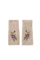Vintage-Strick-Pulswärmer mit Blumenstickerei