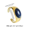 Marble Pattern Gemstone Metal Bracelet (B4083)