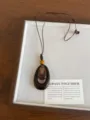 Collana con Doppia Goccia Marrone (XL5537E)