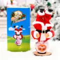 Kleine Basis Rotierender Handstand Weihnachtsmann