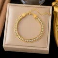 Rhinestone Claw Chain (QZSlE2586) / Gold