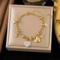 Rhinestone Heart (QZSLE2595) / Gold
