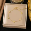 Rhinestone Flower (QZSLE2597) / Gold