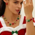 Rosso Verde (Collana + Bracciale + Orecchini Rossi)