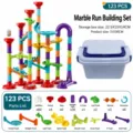 Ejection Marble Run Building Blocks (8808) / 123 Pieces Set in Storage Bucket
