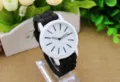 White Dial Black Strap
