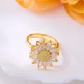 Ρυθμιζόμενο Ανοιχτό / Στυλ Ηλιοτρόπιο Marquise (R033) / Χρυσό