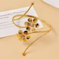 Double Flower Rhinestone Style (style4)