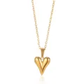 Minimalist 3D Heart Pendant Style / Gold