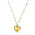 Textured Woven Chain 3D Heart Style / Gold