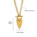 OT Buckle Thick Chain Puffy Heart Style / Gold