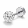 White Rhinestone Ball Style / Single Piece