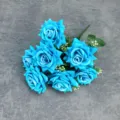 Rose Angulaire à 7 Têtes - Bleu Clair