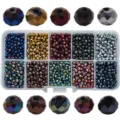 4# Flat Bead Style / 10-Grid Box (Approx 1000pcs/box) / Plated Blue